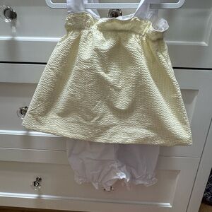 The Beaufort Bonnet Company Yellow and White Diaper Cover Set